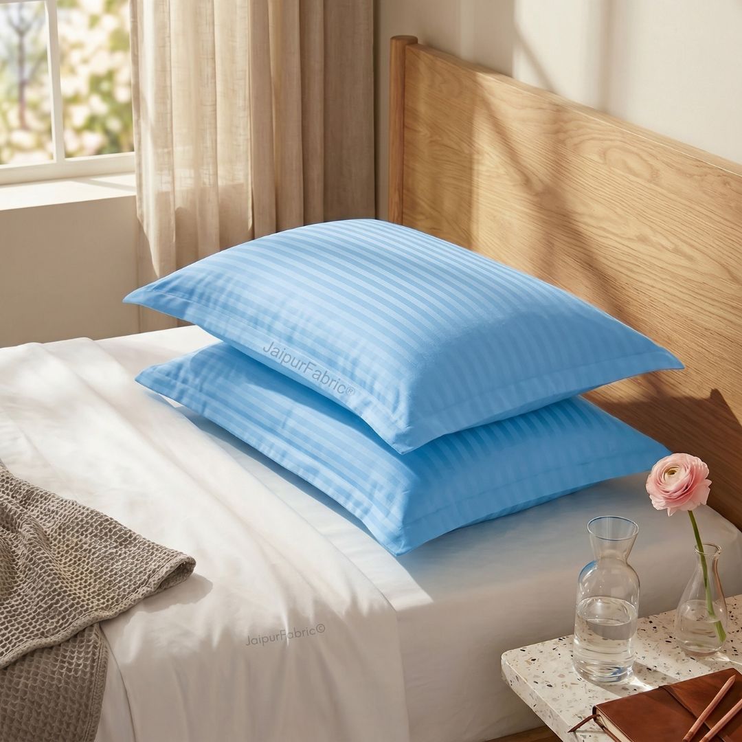 Sky Blue Color Pillow Cover Pair