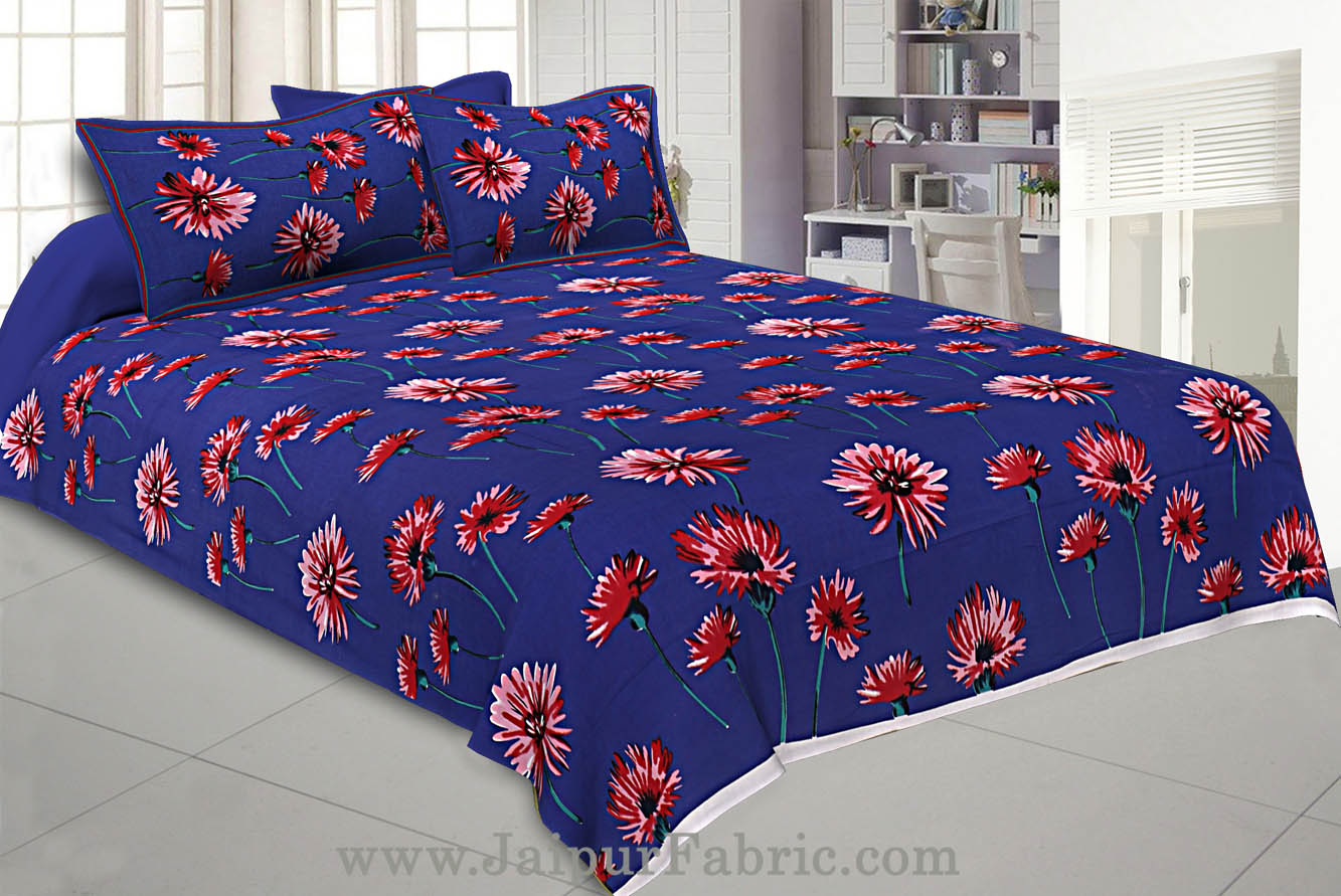 Sun Flower Double Bedsheet Combo of 4