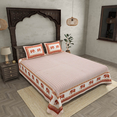 Blockbuster Peach Double Bedsheet