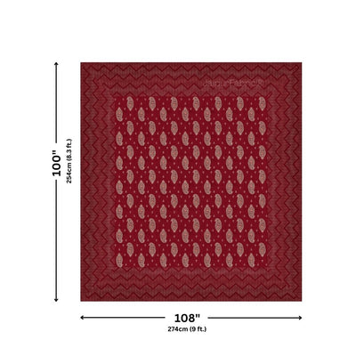 Traditional Goldi Maroon King Size BedSheet
