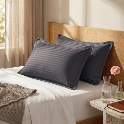 Grey Color Pillow Cover Pair