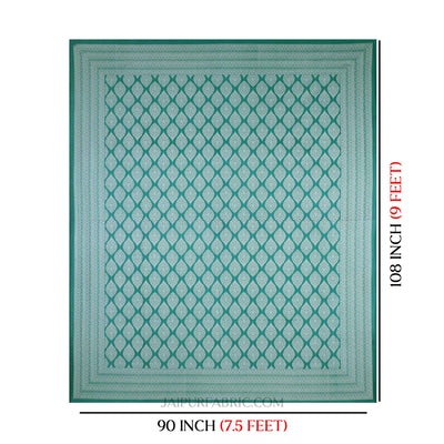 Lahariya Print Green Double Bedsheet