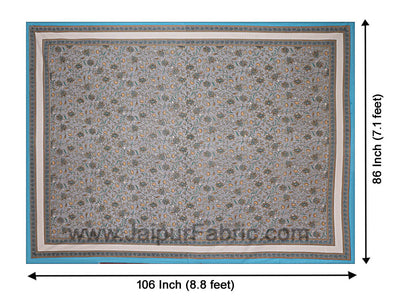 Double bedsheet Gray Artichoke Bale Print