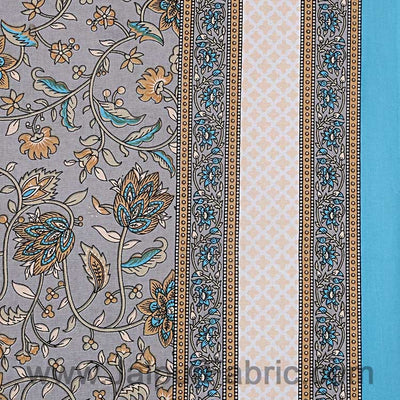 Double bedsheet Gray Artichoke Bale Print