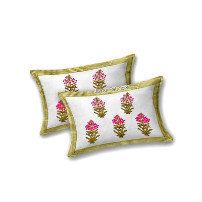 Classic Block Print 400 TC Pure Cotton King Size Bedsheet with Traditional Pattern