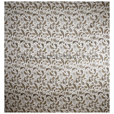 Paisley Creamish Green 240 TC King Size Double Bedsheet