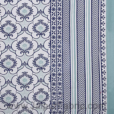 Double bedsheet Light Grey Retro Print