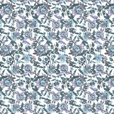 Pure Cotton Double Bed Dohar Anokhi Print – Neelkamal Bloom Teal & Grey