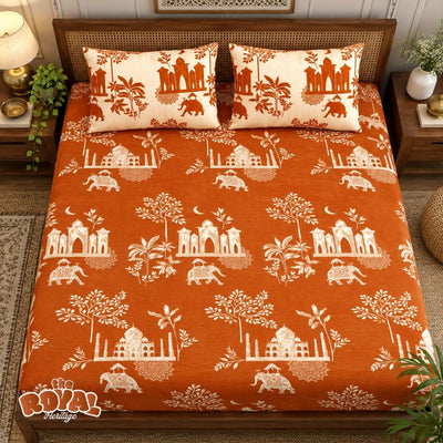 Royal Heritage Dark Double Bed Size Bedsheet