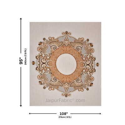 Cosmic Kolam Brown Double Bedsheet