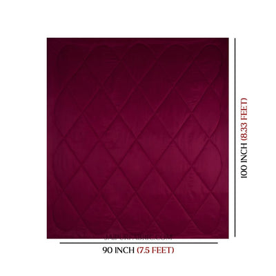 Maroon Light Grey Double Bed Comforter