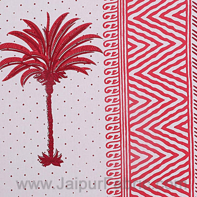 Double Bedsheet Fine Cotton Sweet Pink Palm Polka