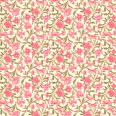 Bloom Peach Combo of Pure Cotton Double Bedsheet and Double Bed Dohar