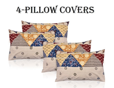 Beautiful Barmeri Bliss – 1 Double Bedsheet + 1 Single Bedsheet + 4 Pillow Covers