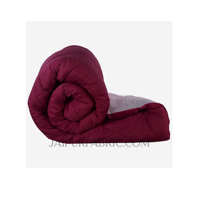 Maroon Light Grey Double Bed Comforter