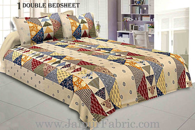 Beautiful Barmeri Bliss – 1 Double Bedsheet + 1 Single Bedsheet + 4 Pillow Covers