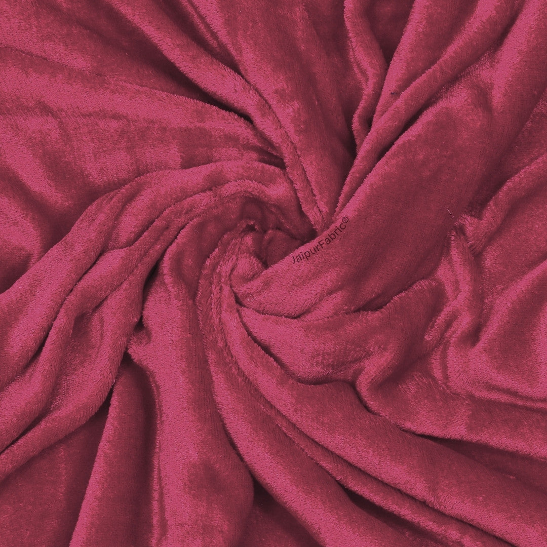 Velvet Plush Ruby Red Double Bed Blanket layered with Ultra-Soft Sherpa Fabric