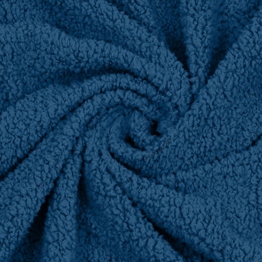Velvet Plush Midnight Navy Double Bed Blanket layered with Ultra-Soft Sherpa Fabric