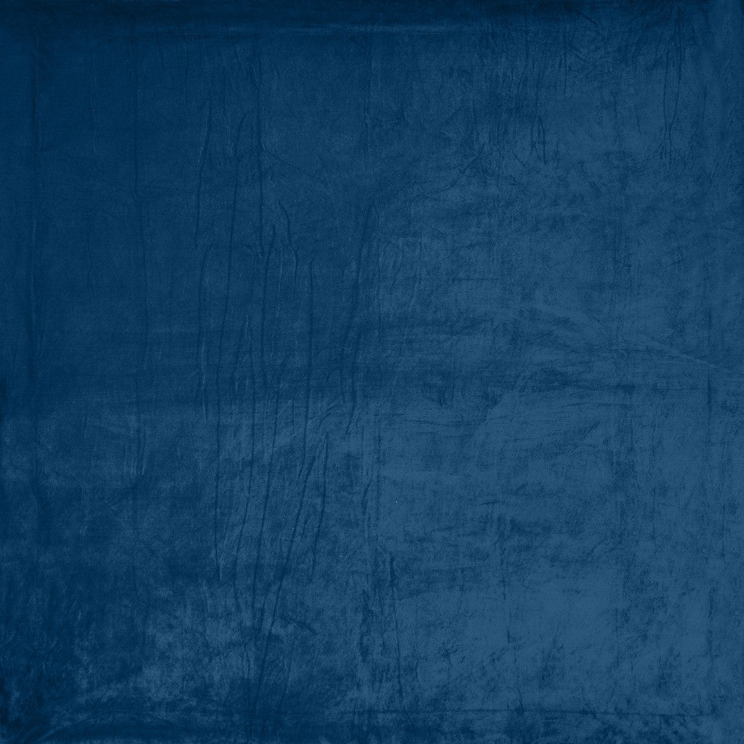 Velvet Plush Midnight Navy Double Bed Blanket layered with Ultra-Soft Sherpa Fabric