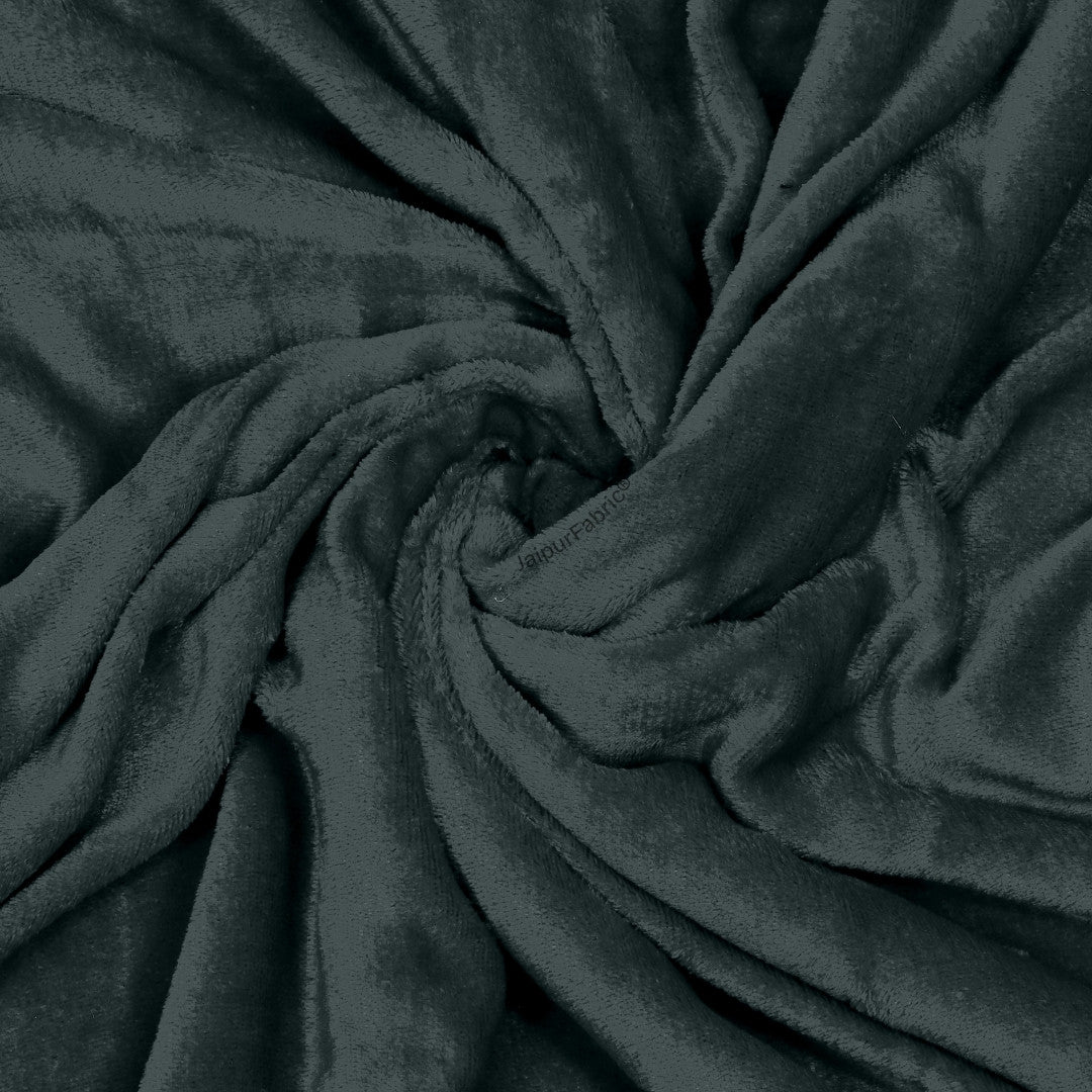 Velvet Plush Deep Teal Double Bed Blanket layered with Ultra-Soft Sherpa Fabric