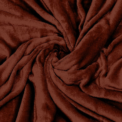 Velvet Plush Rustic Amber Double Bed Blanket layered with Ultra-Soft Sherpa Fabric