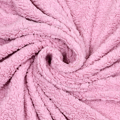 Velvet Plush Baby Pink Double Bed Blanket layered with Ultra-Soft Sherpa Fabric