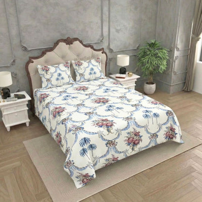 Blue Pottery Timeless Imprints 100% Cotton Block Printed Bedsheet Urban Jaipur