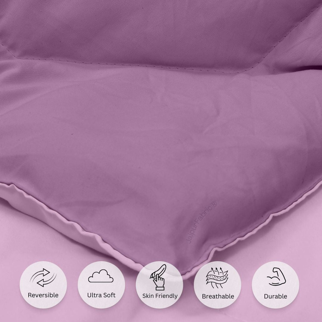 Lilac Purple - Light Purple Double Bed Comforter