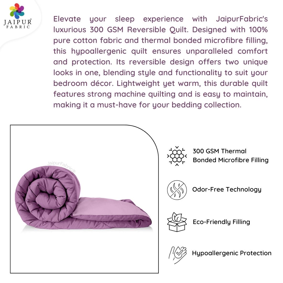 Lilac Purple - Light Purple Double Bed Comforter