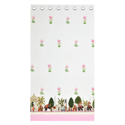 Royal Rajputana Procession & Mandap 7 Ft Duck Cotton Digital Print Curtain