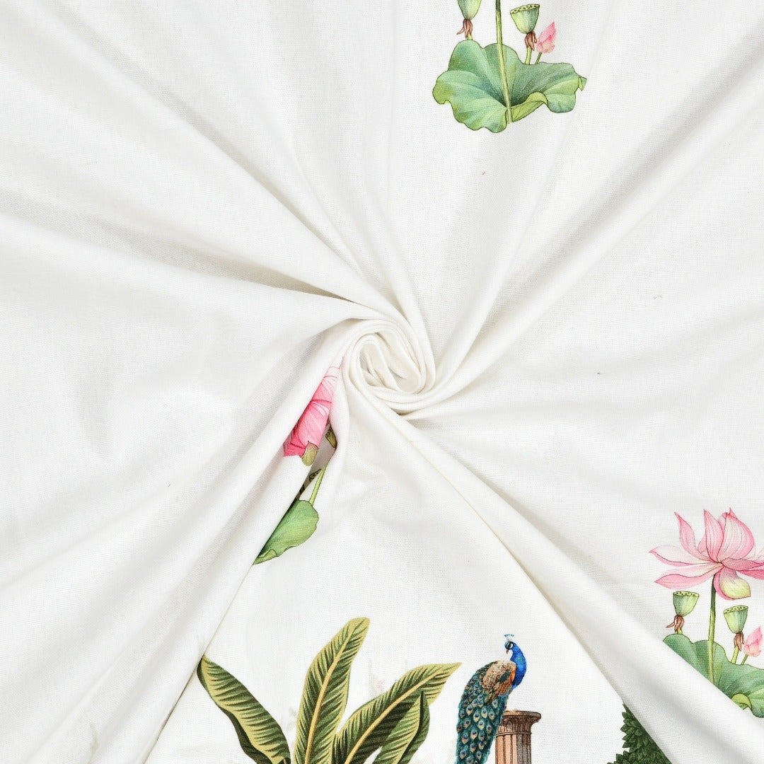 Royal Rajputana Procession & Mandap 7 Ft Duck Cotton Digital Print Curtain