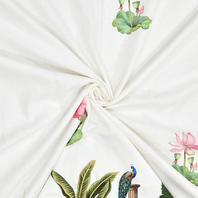 Royal Rajputana Procession & Mandap 7 Ft Duck Cotton Digital Print Curtain