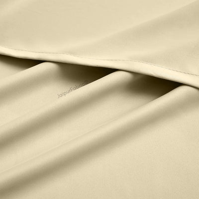 Warm Beige Solid Blackout Curtains (Pack of 2)