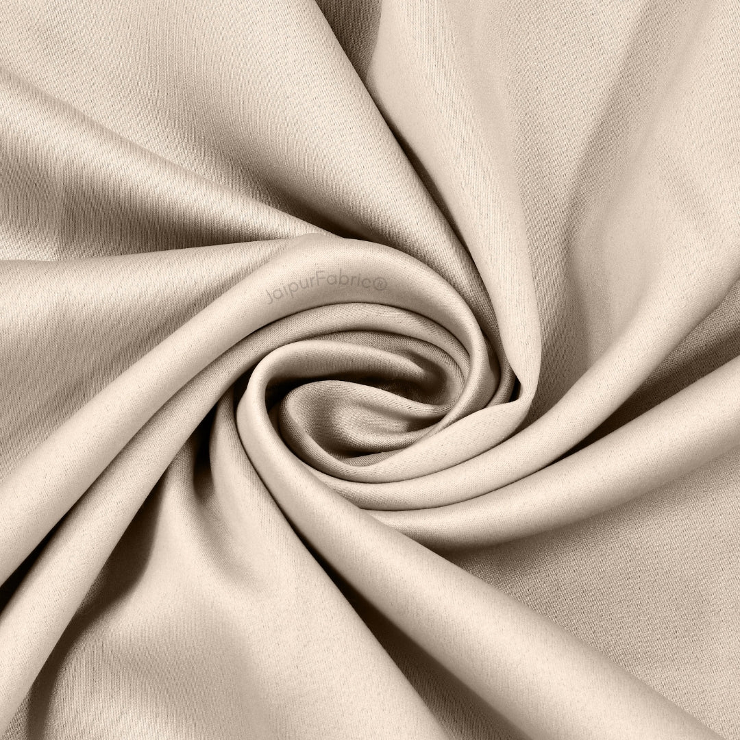 Cream Solid Blackout Curtains (Pack of 2)