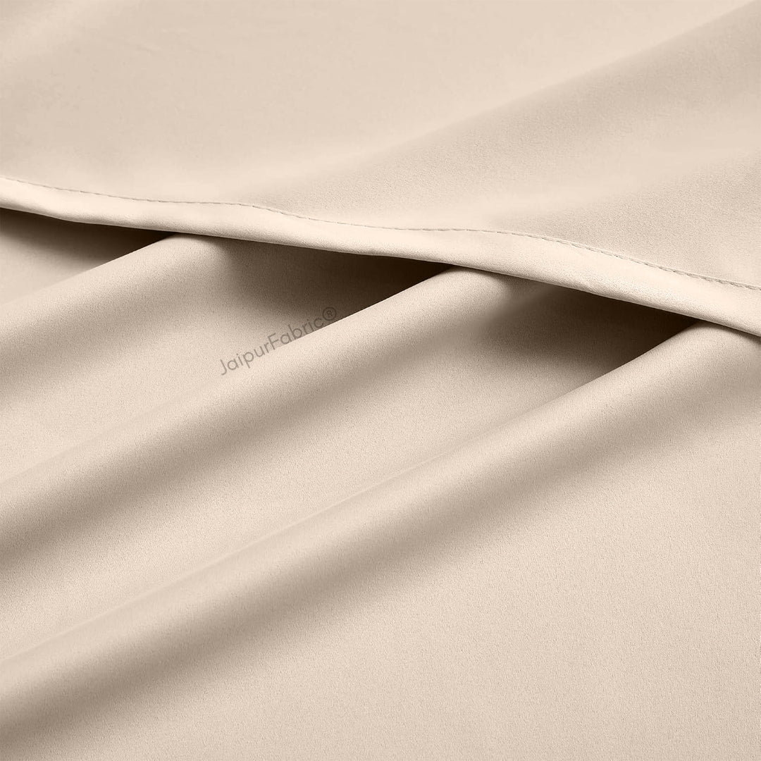 Cream Solid Blackout Curtains (Pack of 2)