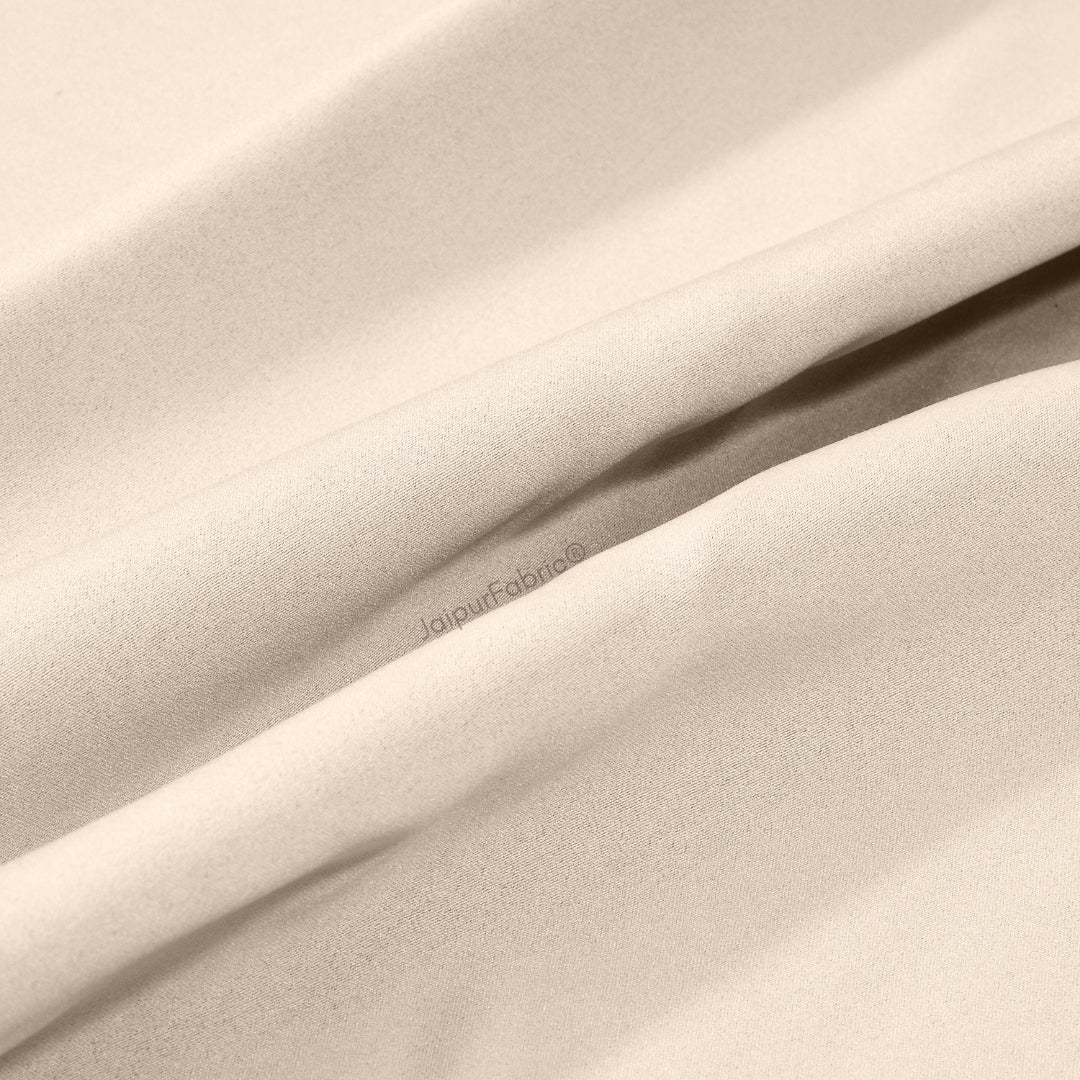 Cream Solid Blackout Curtains (Pack of 2)