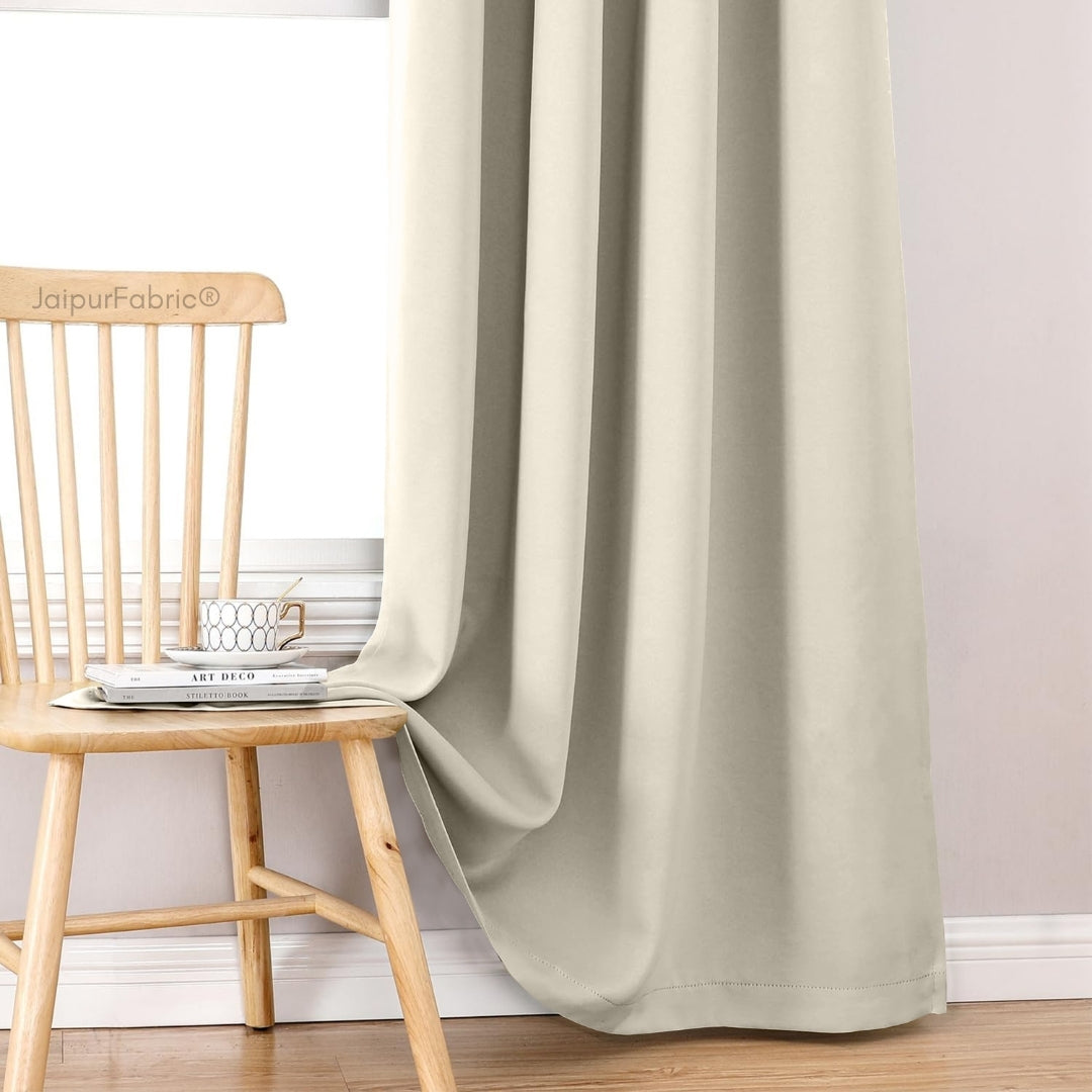 Ivory Solid Blackout Curtains