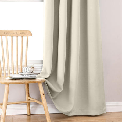 Ivory Solid Blackout Curtains