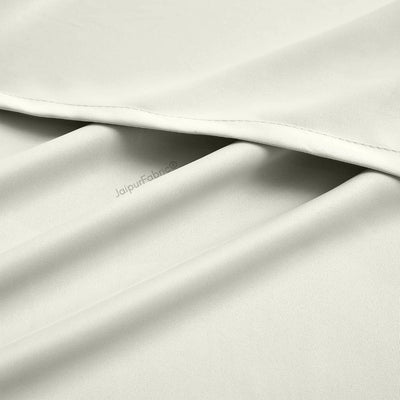 Off White Solid Blackout Curtains (Pack of 2)