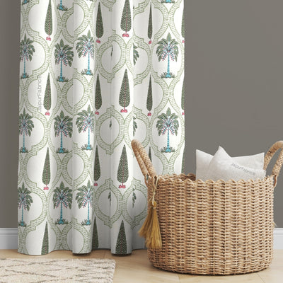 Hand Block Printroots Printed Curtains with Intricate Floral Designs (Pack of 2)