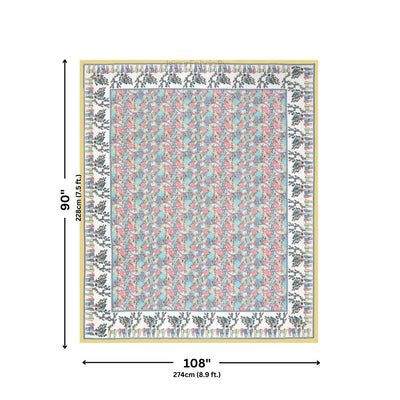 Deer Forest Colourful Pure Cotton King Size Bedsheet
