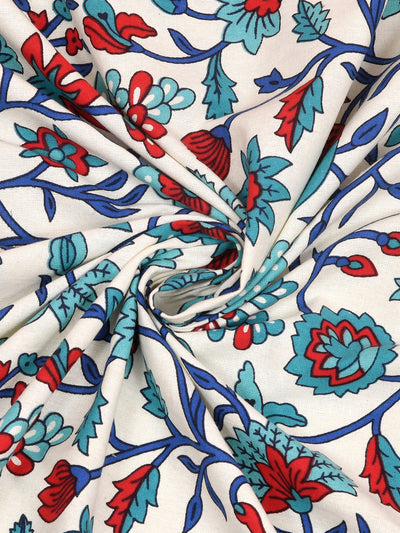 Double Bedsheet With Sea Green Branch Of Pomegranate With Two Pillow Cover