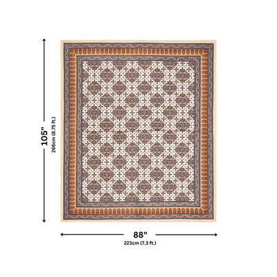 Majestic Jaipuri Mandala Coffee Brown Double Bedsheet Pure Cotton