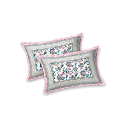Imperial Floral Bouquet Rose Pink Double Bedsheet Pure Cotton