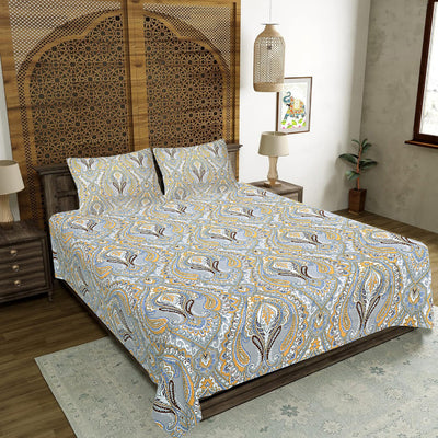 Gilded Heritage Motif Double Bedsheet
