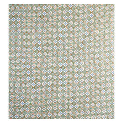 Azure Coastal Grid Double Bedsheet