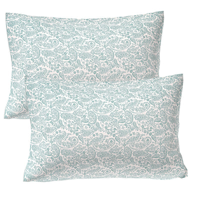 Menthol Ornate Chiffon Double Bedsheet