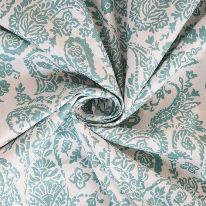 Menthol Ornate Chiffon Double Bedsheet