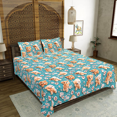 Canine Canine Gardenia Double Bedsheet