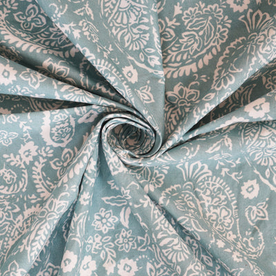 Sky Tinted Arabesque Double Bedsheet